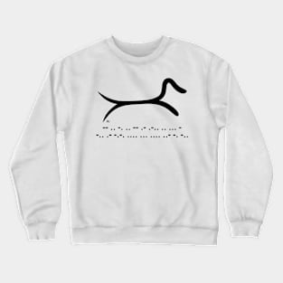 Minimalist Dachshund with morse code Crewneck Sweatshirt